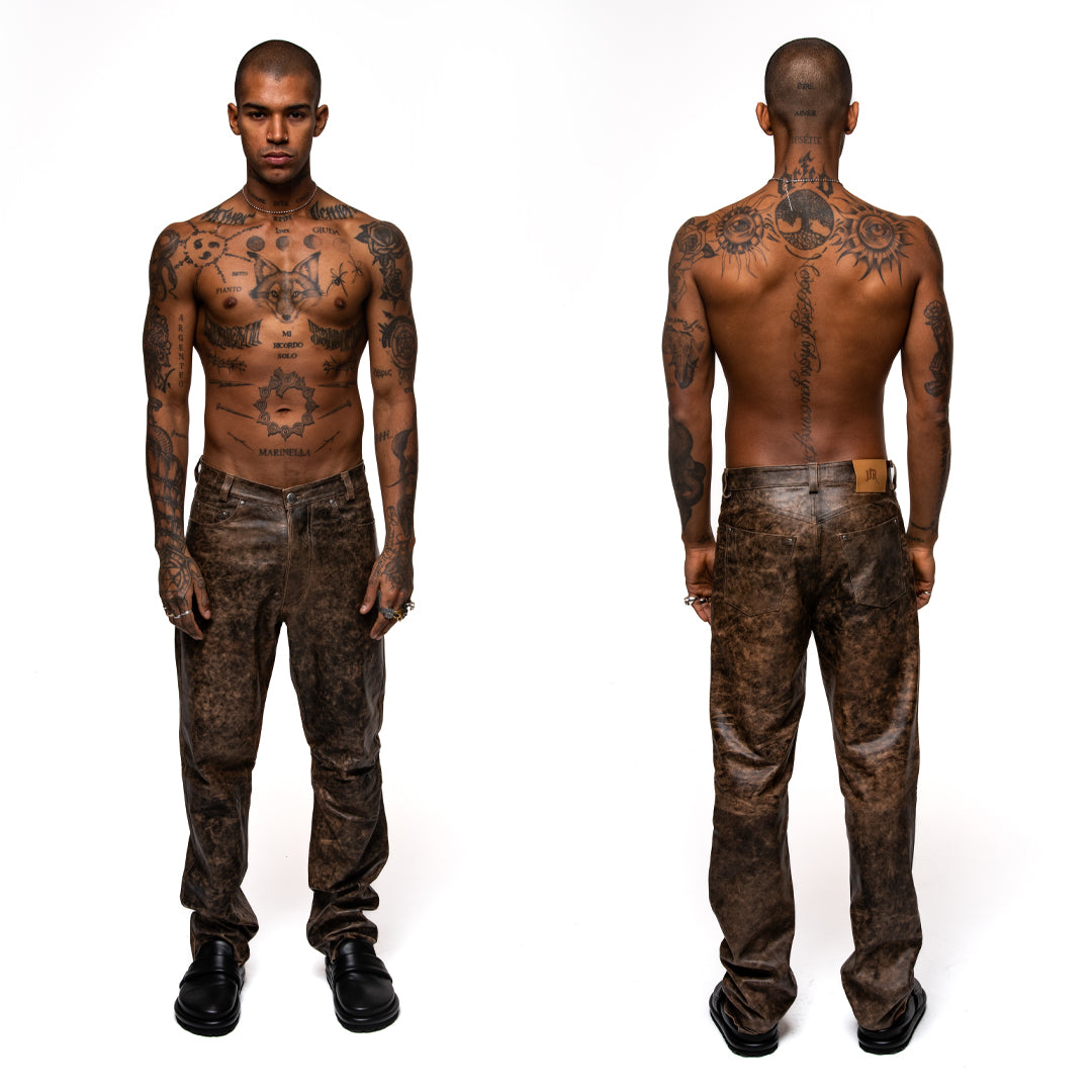 FIVE POCKET LEATHER PANT
