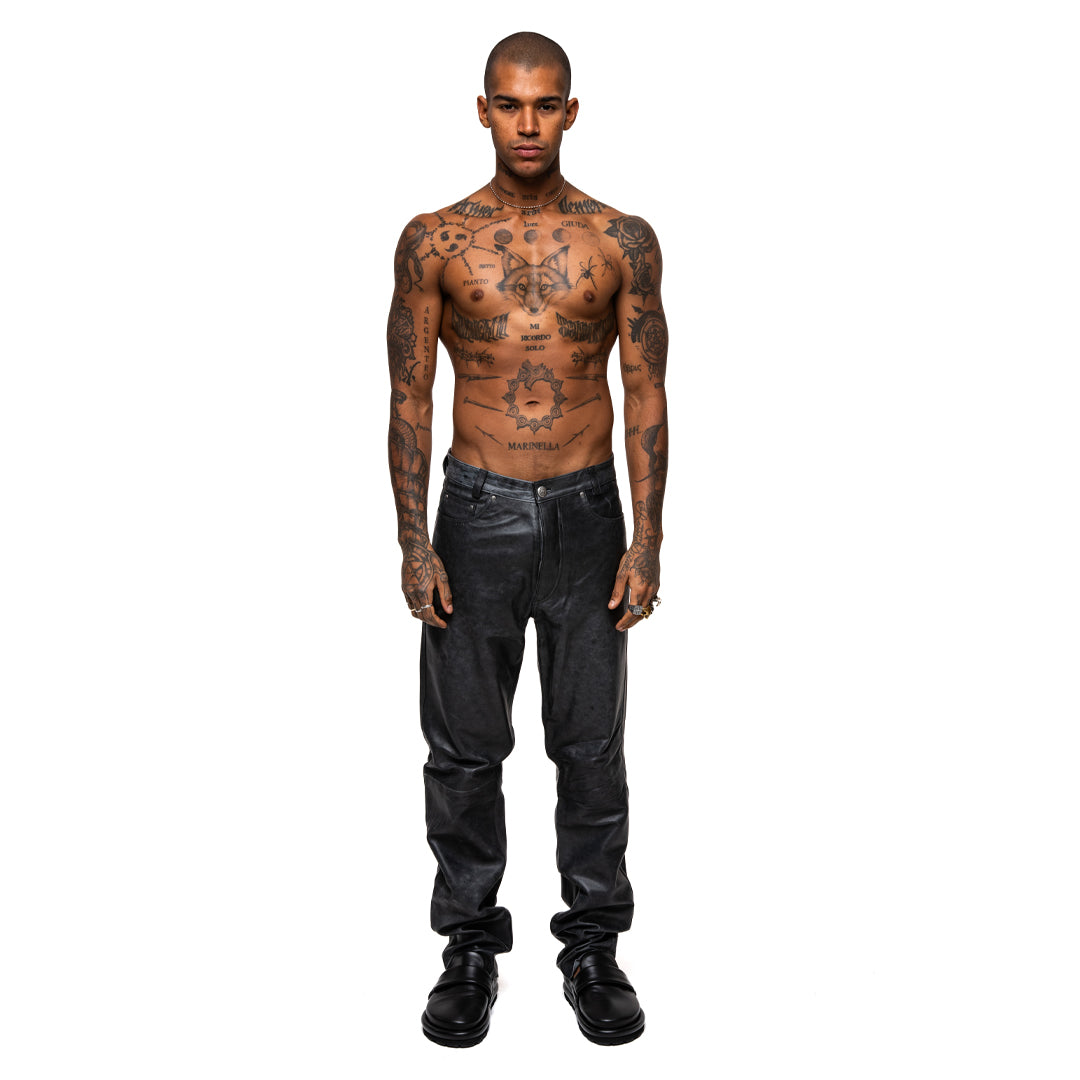 FIVE POCKET LEATHER PANT