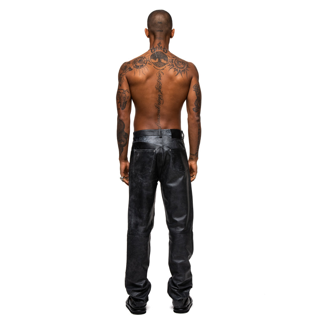 FIVE POCKET LEATHER PANT
