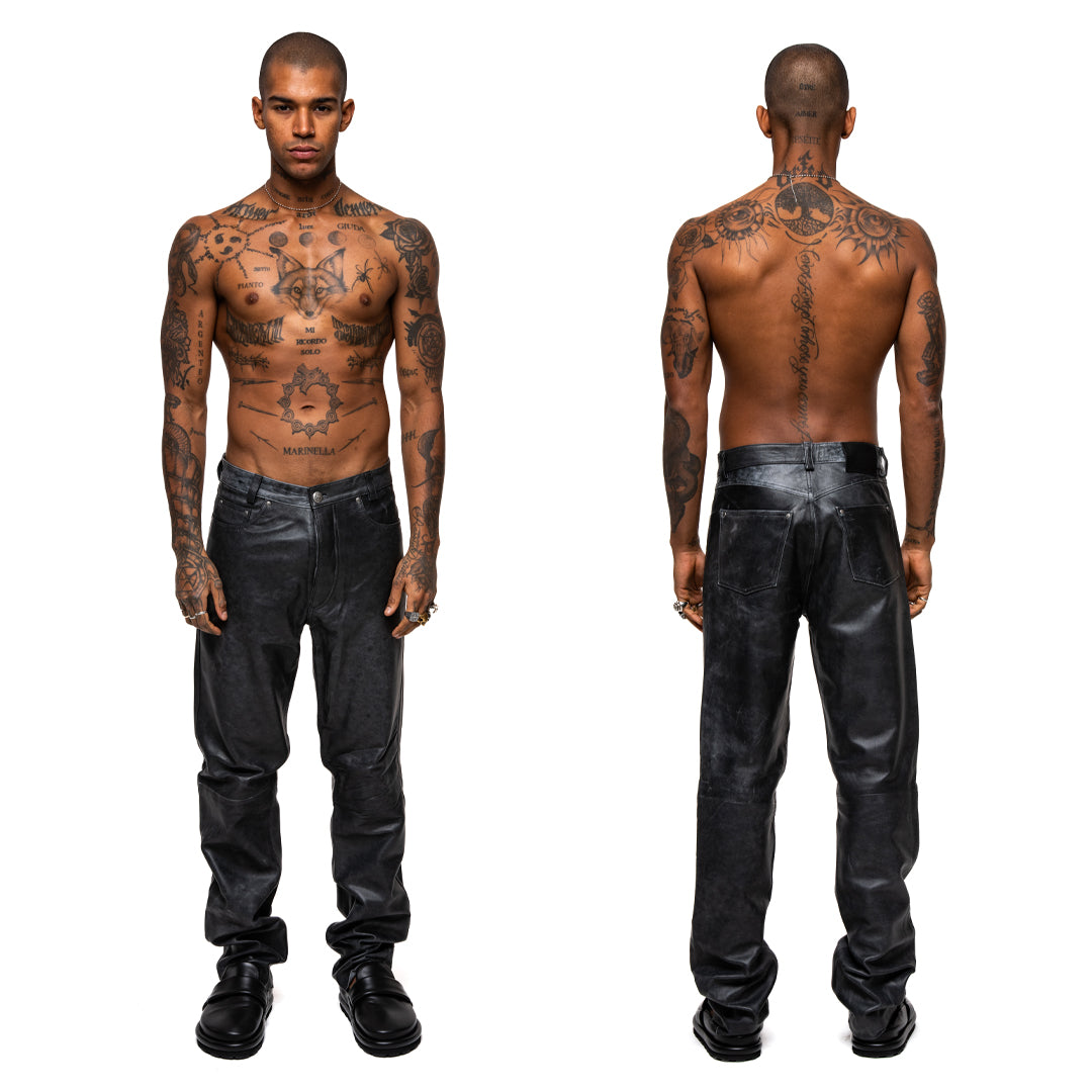 FIVE POCKET LEATHER PANT