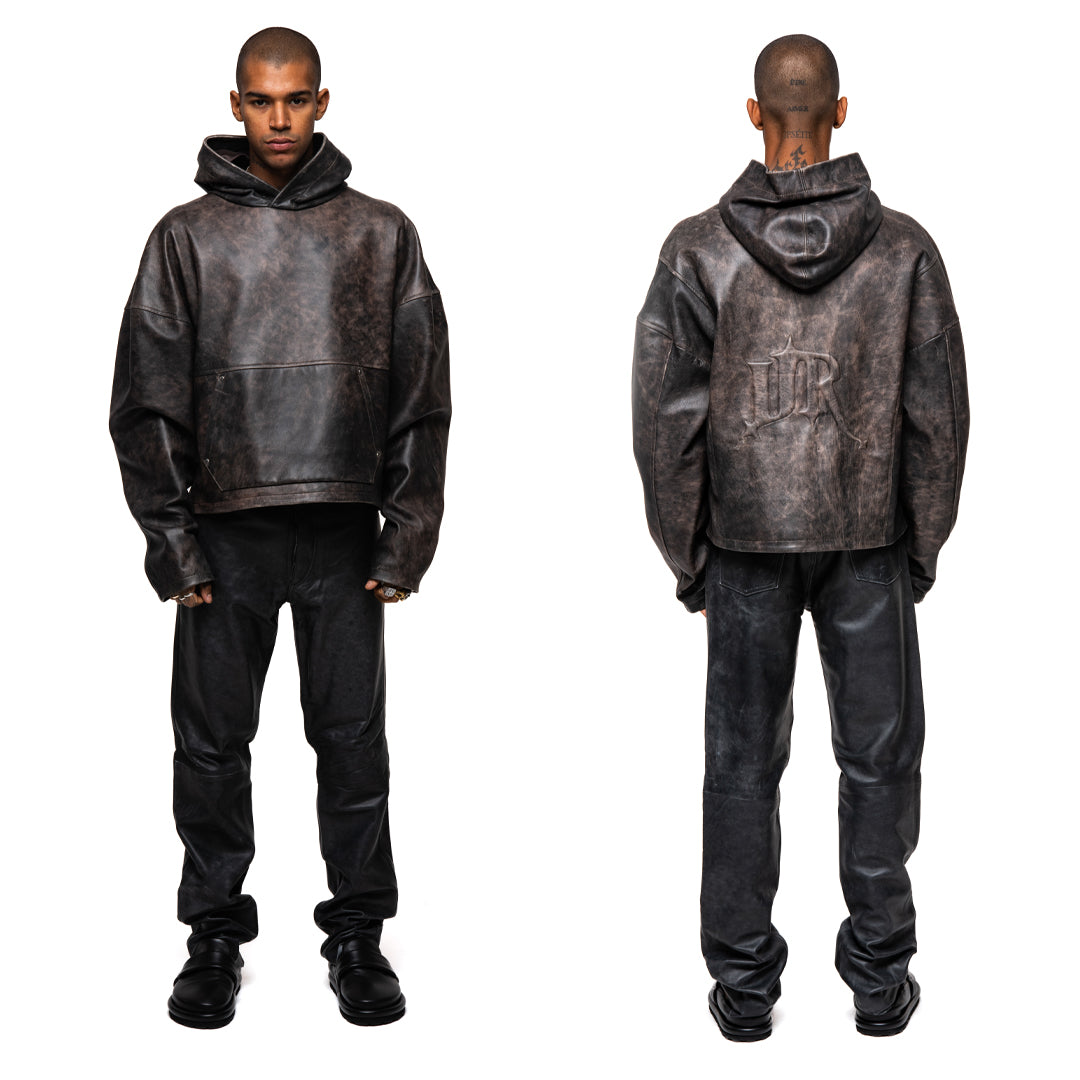 LEATHER HOODIE