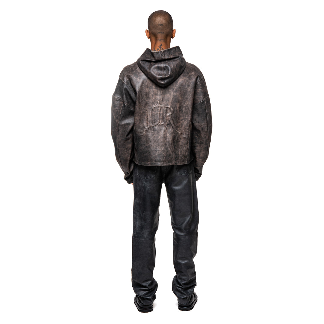 LEATHER HOODIE