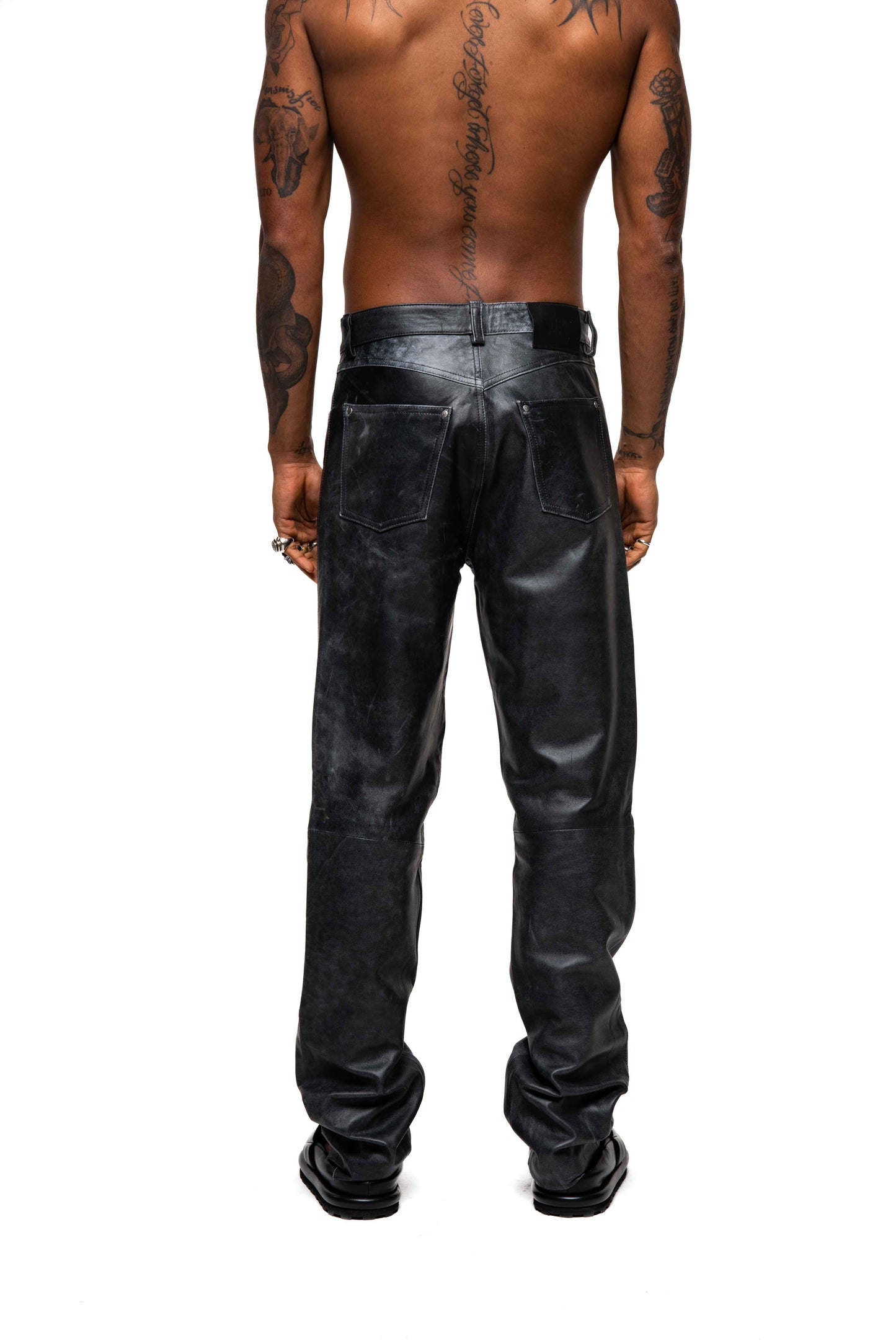 FIVE POCKET LEATHER PANT