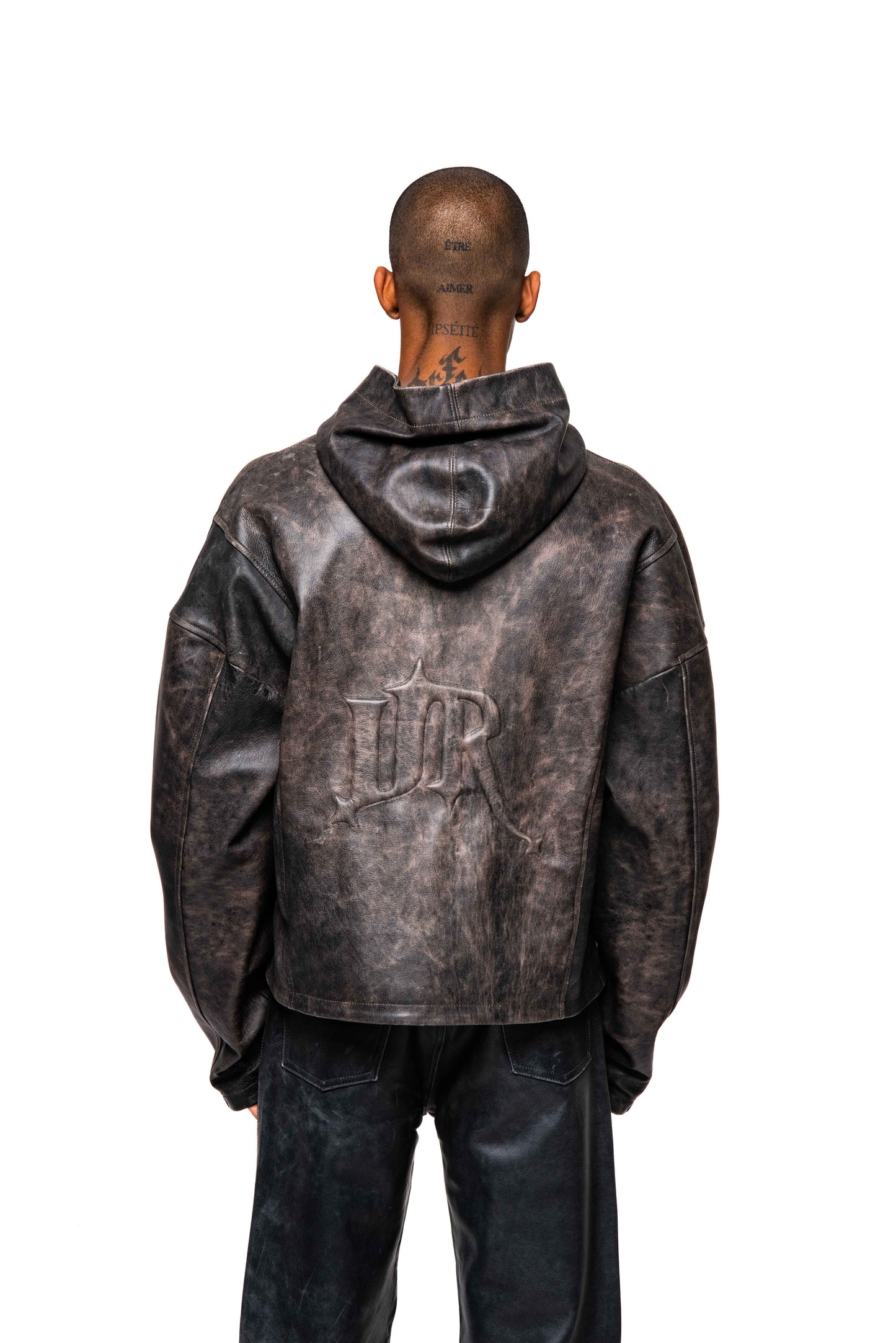 LEATHER HOODIE